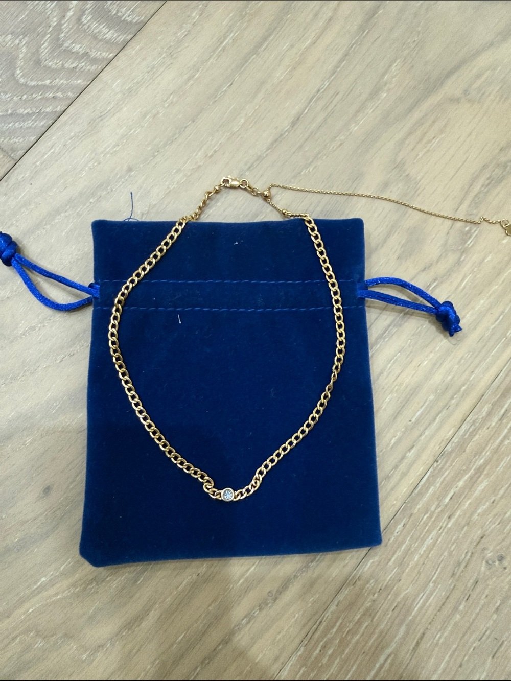 Authentic 14k adjustable Cuban link choker